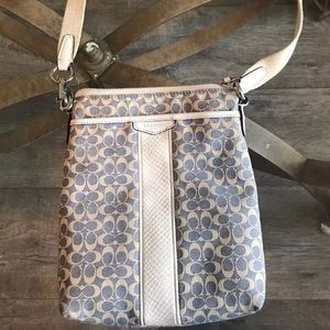 Coach Black Signature Cloth Crossbody Bag